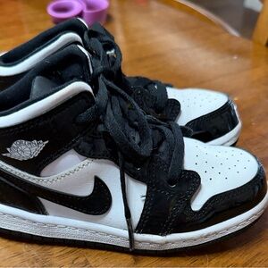 Nike Kids Black and White High-Top Sneakers